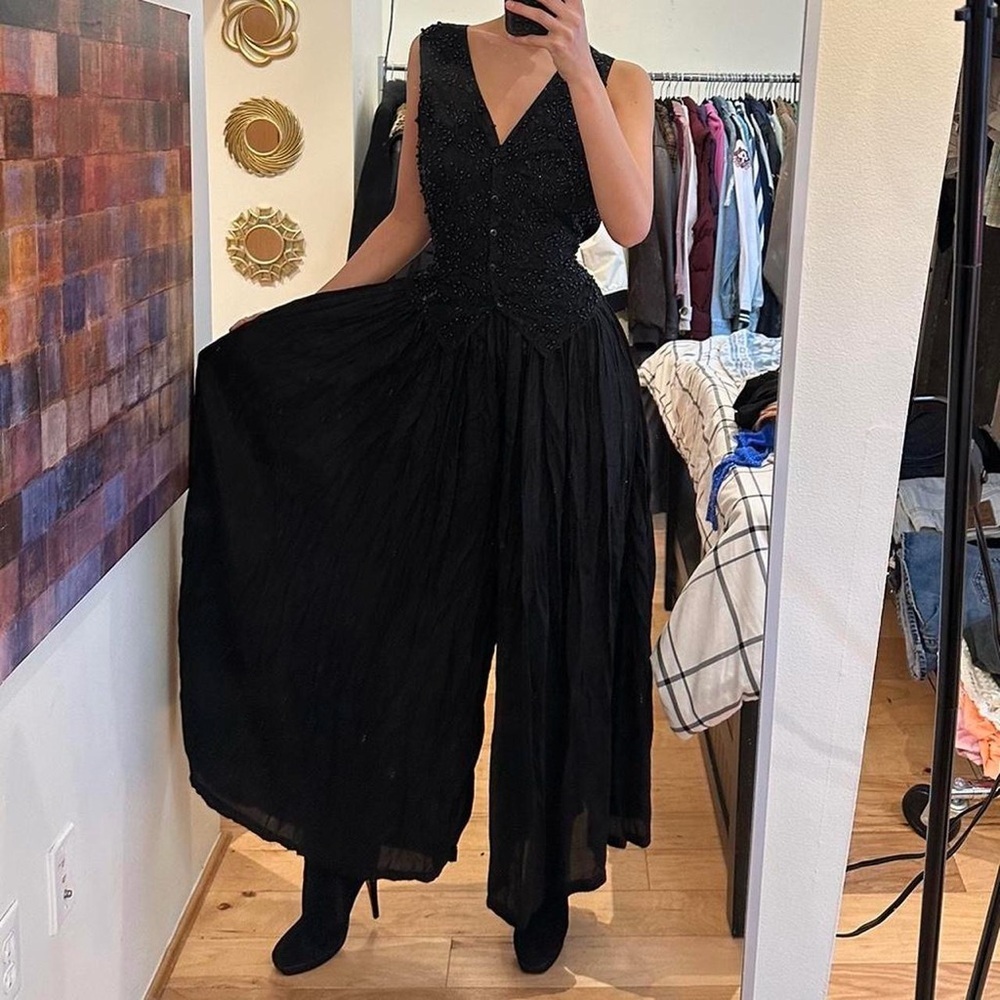 VM Black Wide Leg Jumpsuit - Picture 5 of 8